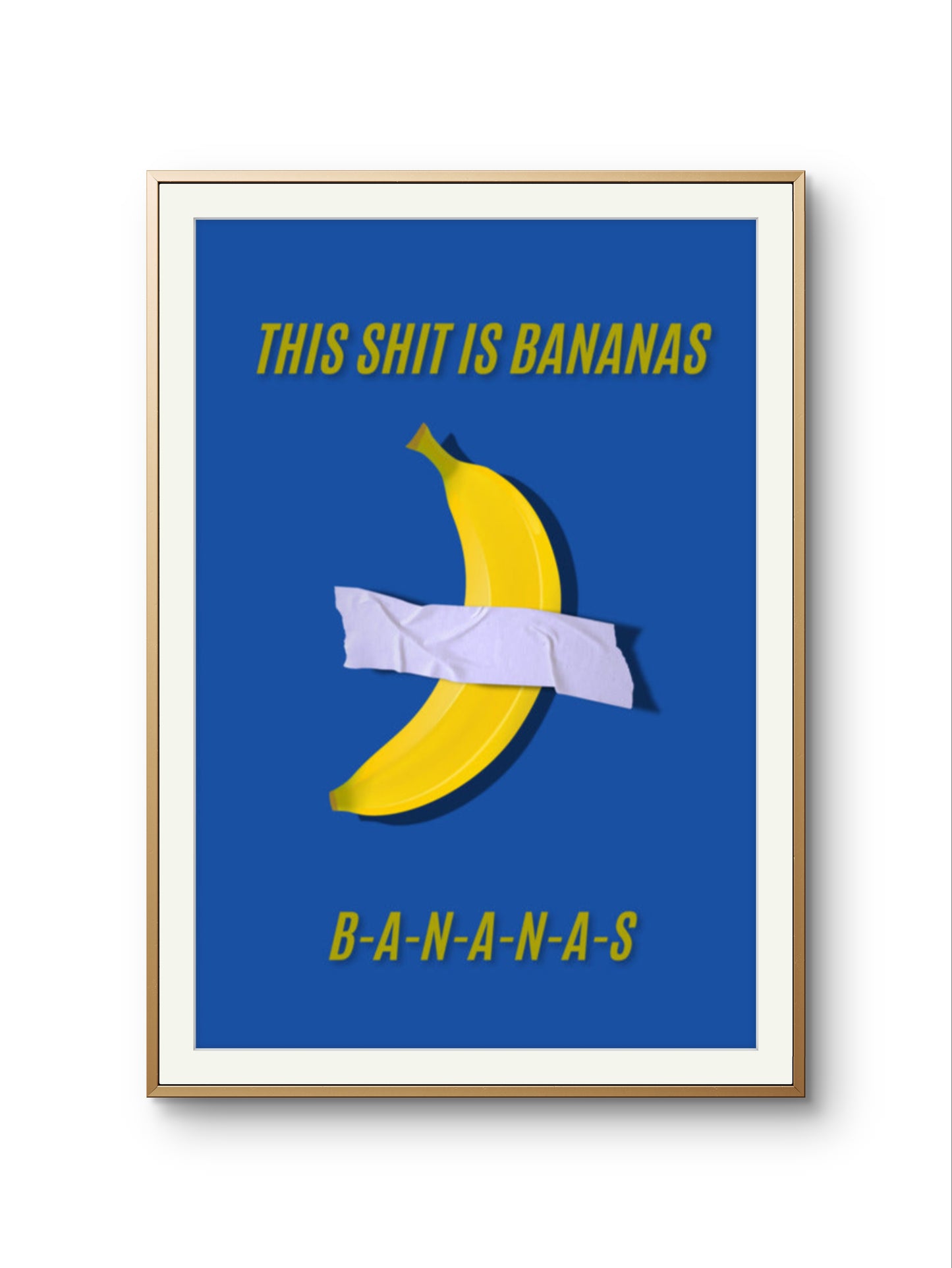 This is bananas Poster blue
