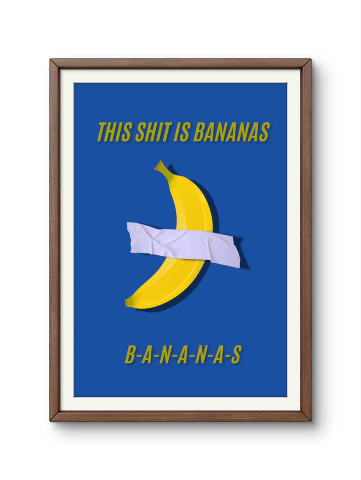 This is bananas Poster blue
