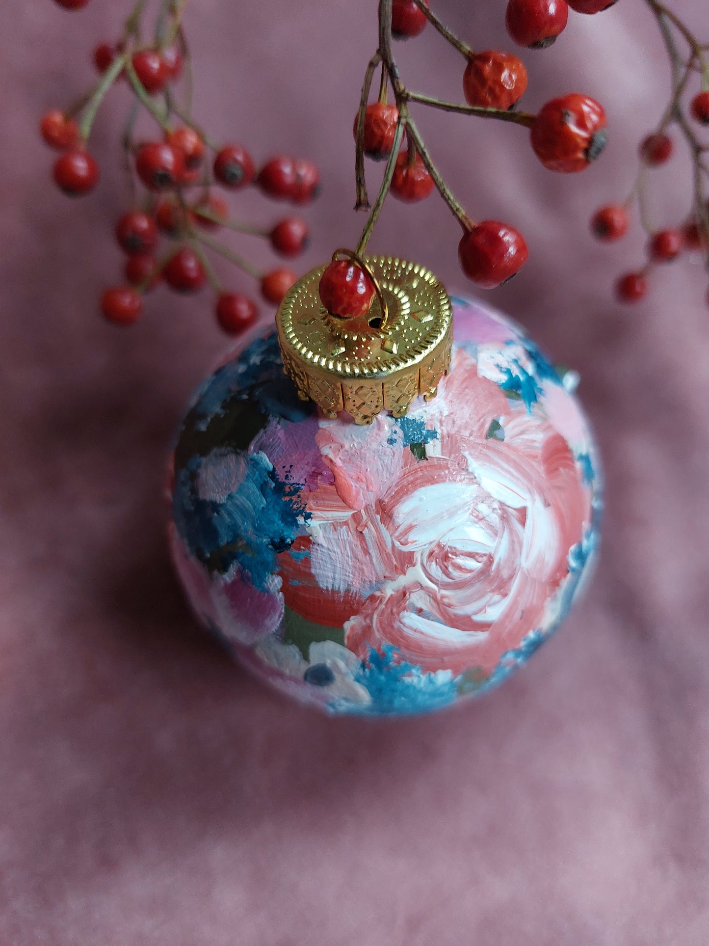 Handpainted christmas baubles