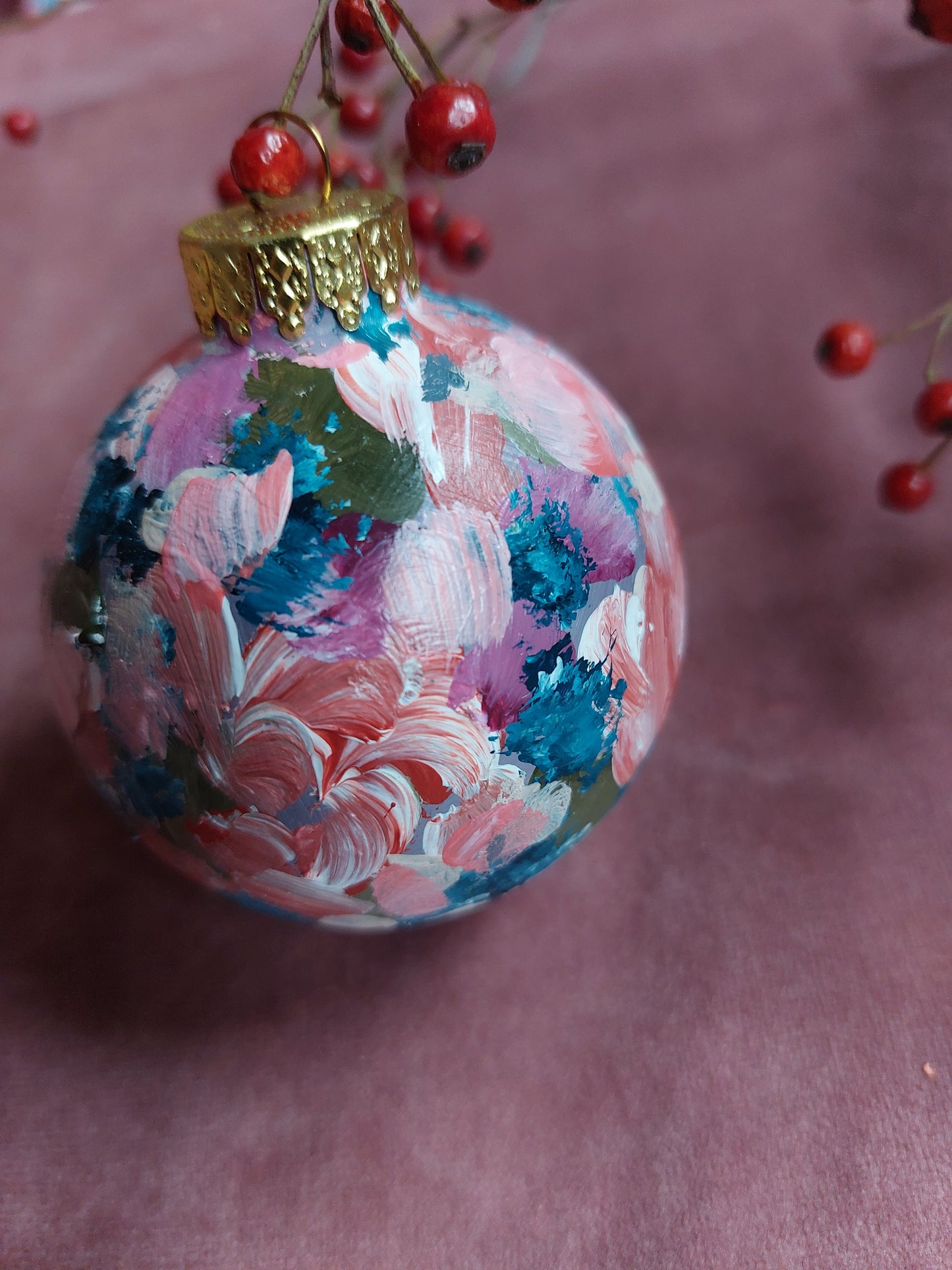 Handpainted christmas baubles