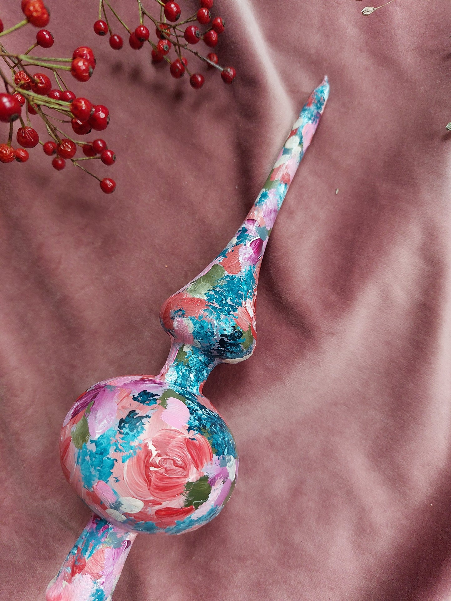 Handpainted christmas baubles
