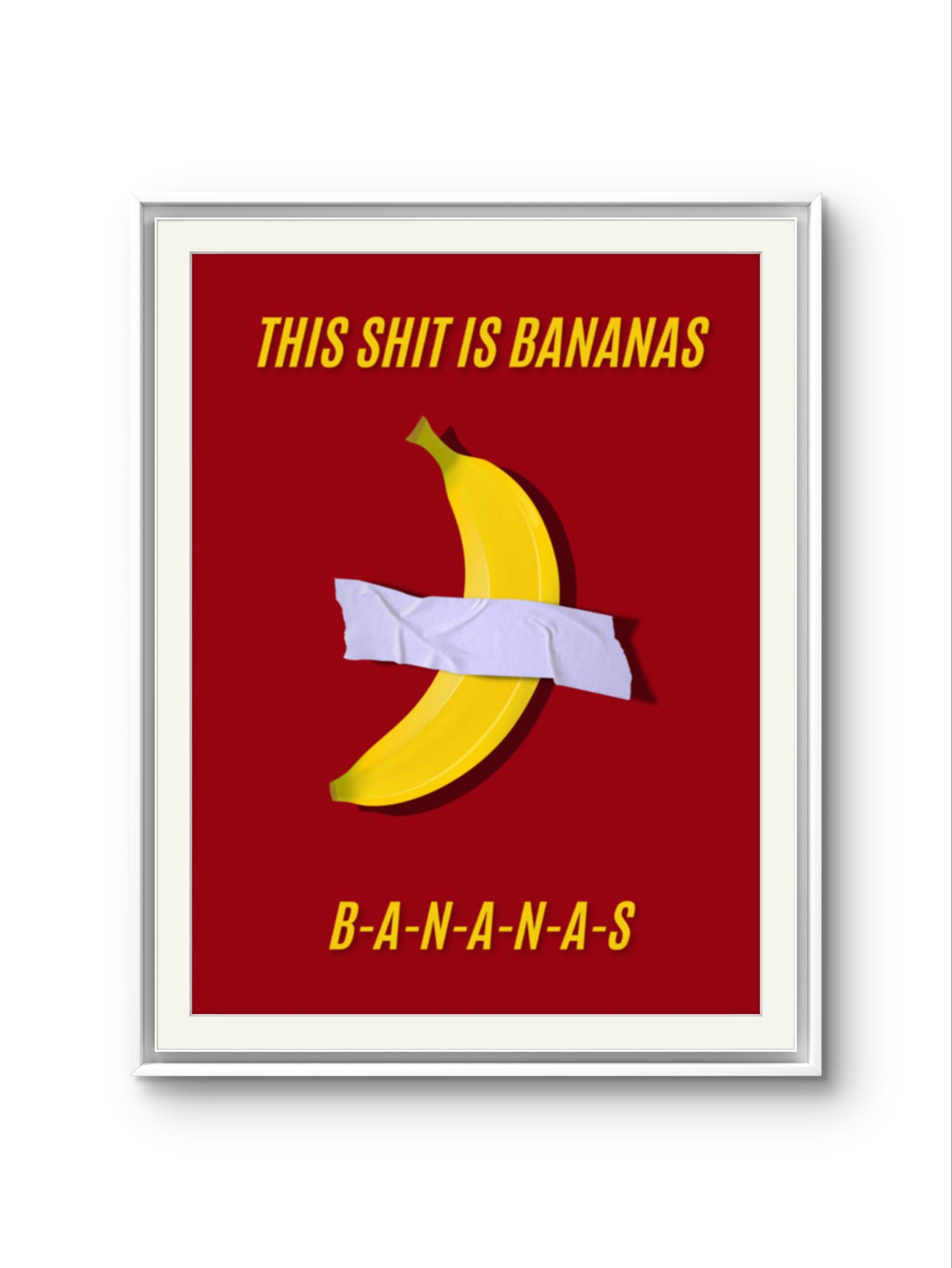 This is bananas burgundy Poster