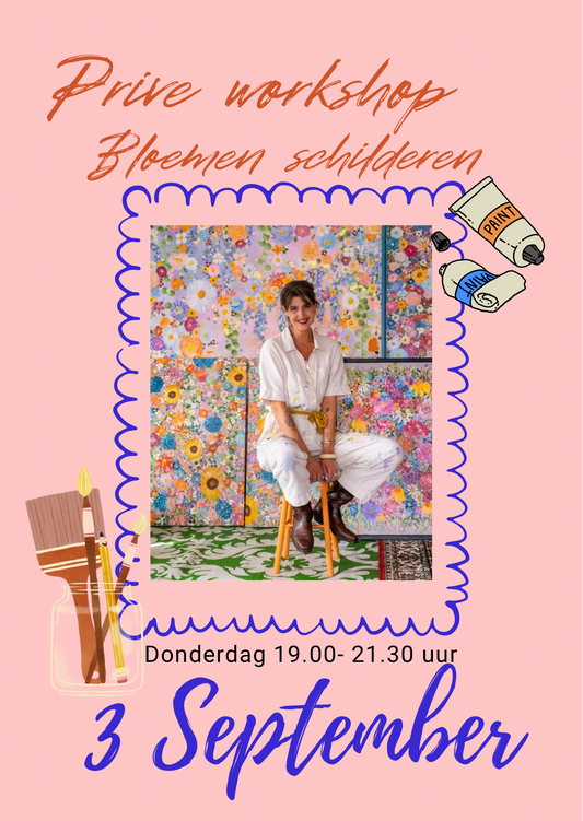 Privé workshop bloemen schilderen 3 september