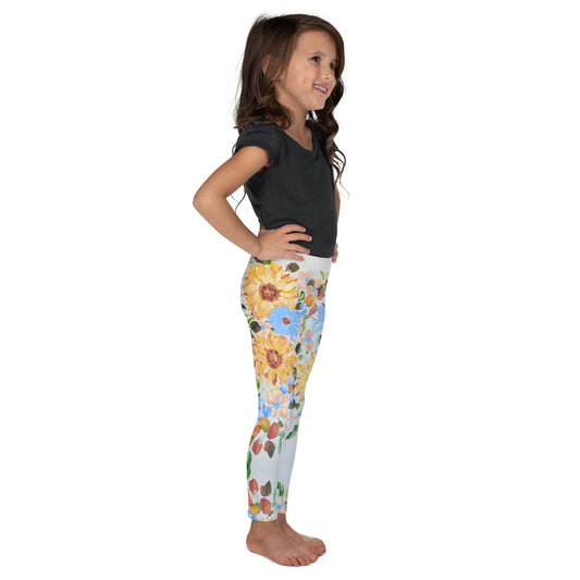 Floral Kid's Leggings brave beige